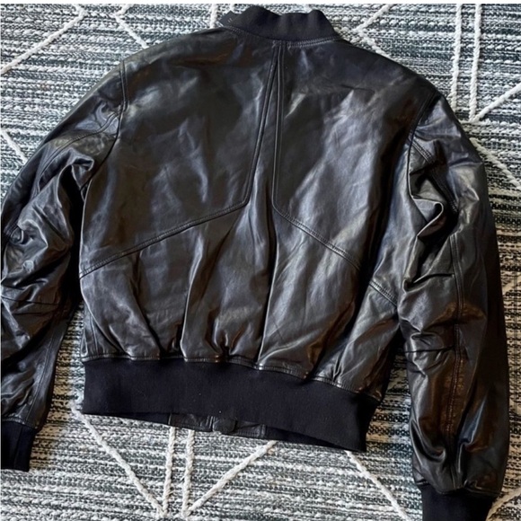 Rag & Bone Manston Leather Bomber Jacket. - Picture 7 of 14